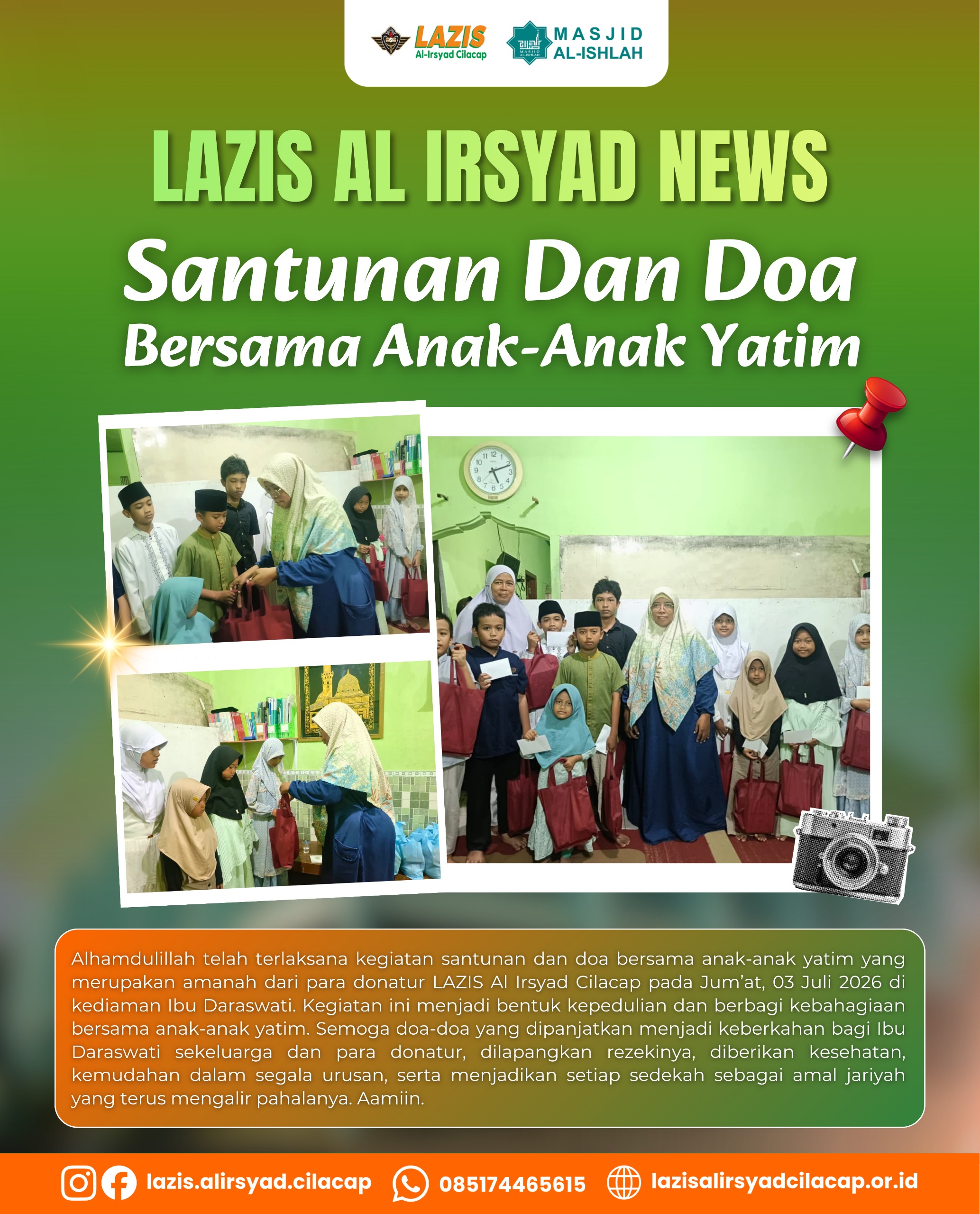 Santunan dan Doa Bersama Anak-Anak Yatim: Wujud Kepedulian untuk Meraih Keberkahan