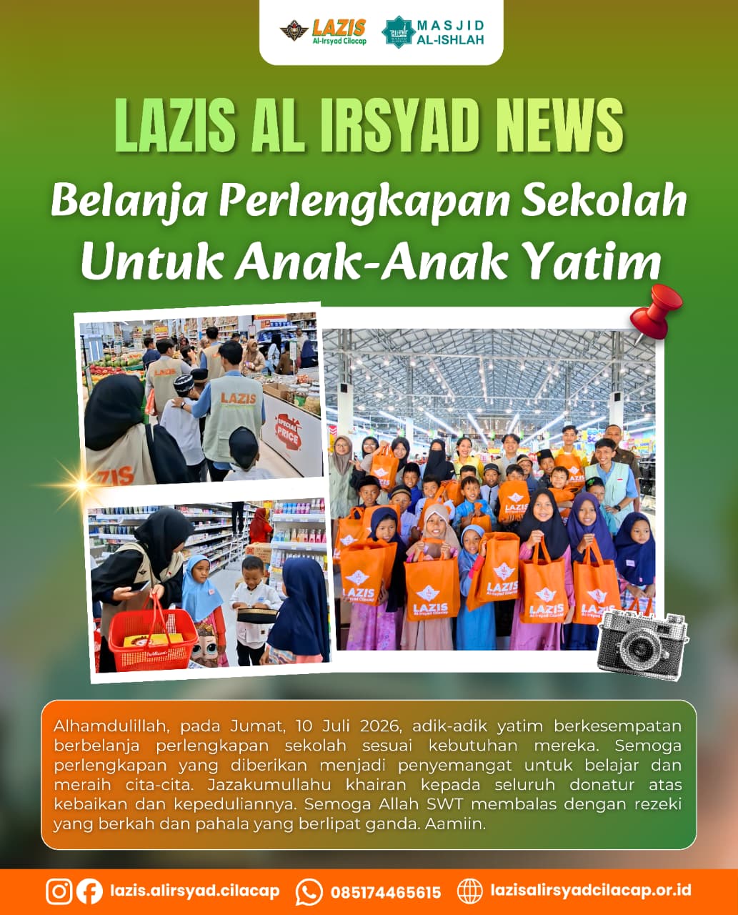 Belanja Perlengkapan Sekolah Anak Yatim: Hadirkan Senyum dan Semangat Baru untuk Meraih Cita-Cita